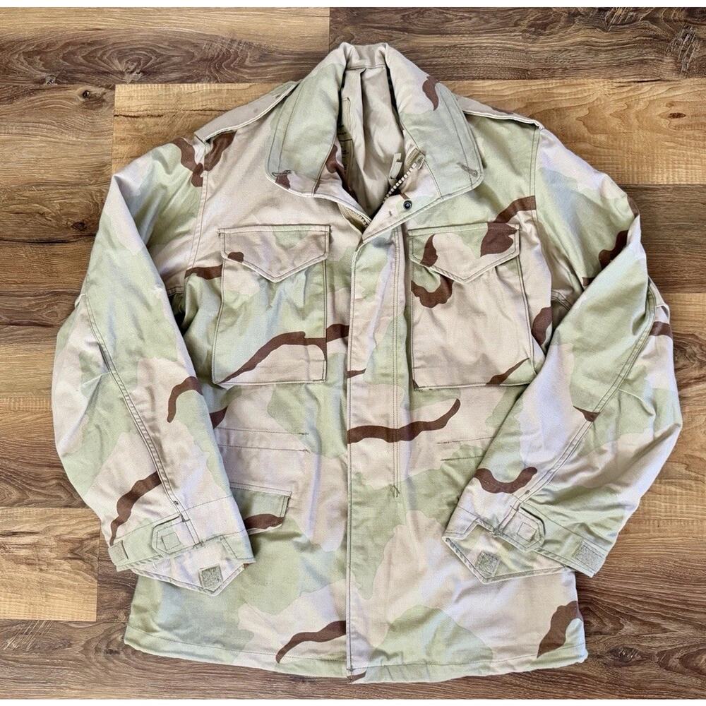 US ARMY Centre MFG. Small Regular Desert Camo Cold Weather Field‎ Coat/Jacket